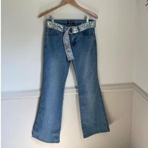 Vintage Y2K Angels Sequin Flare Jeans